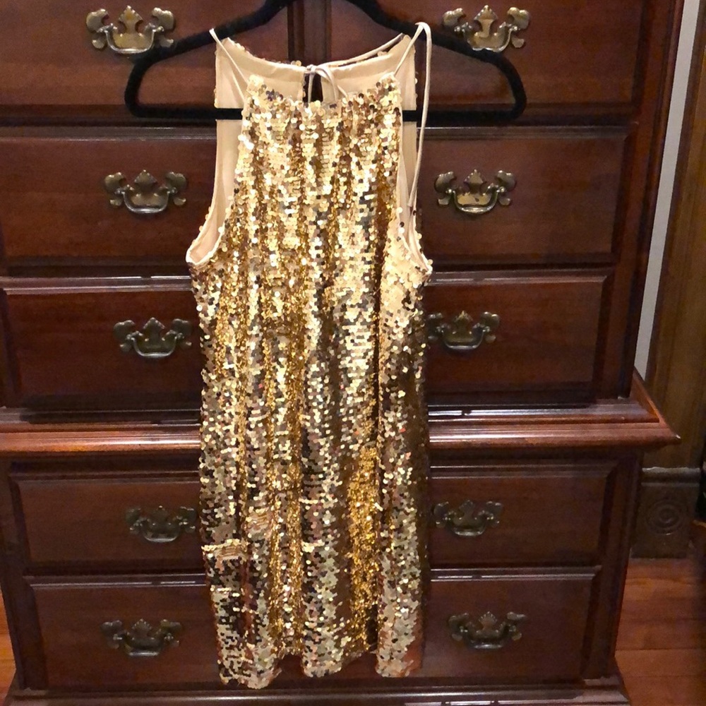 Sequined Gold Dress